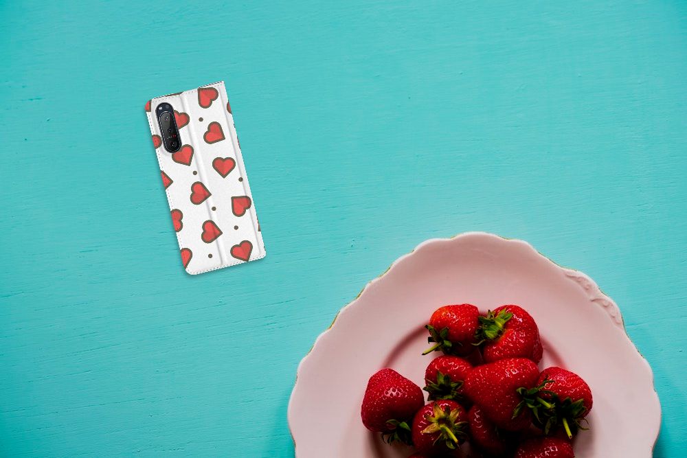 Sony Xperia 5 II Hoesje met Magneet Hearts - B2C Telecom