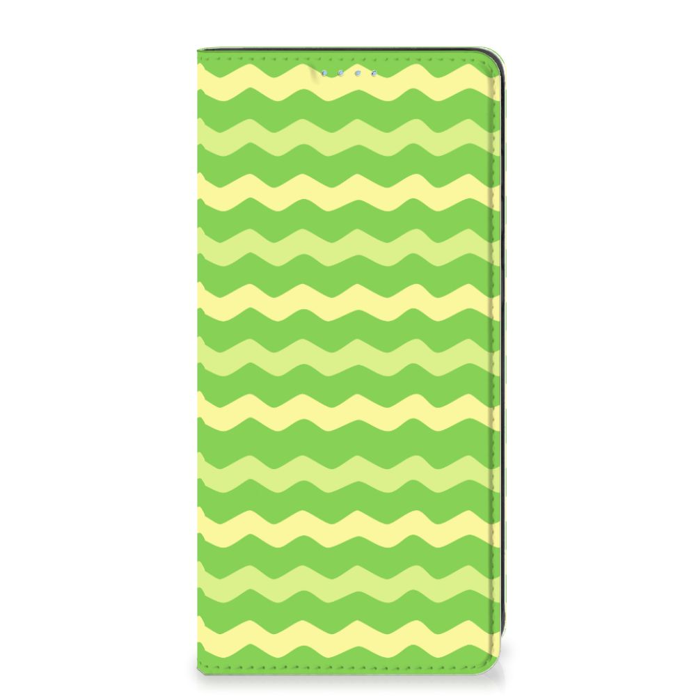 Samsung Galaxy A21s Hoesje met Magneet Waves Green