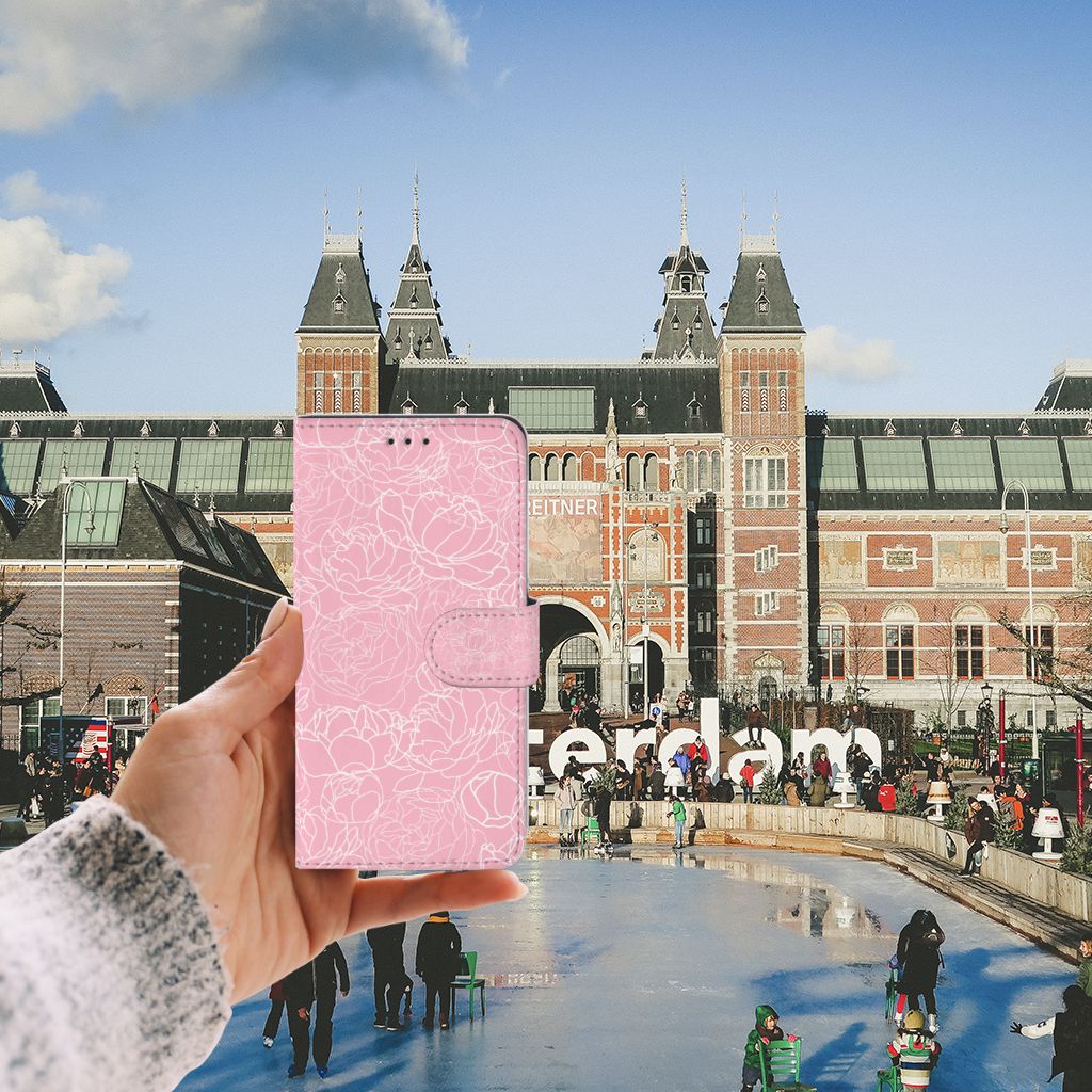 Huawei P10 Lite Hoesje White Flowers