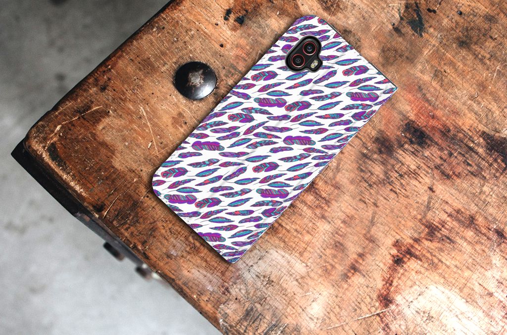 Samsung Galaxy Xcover 6 Pro Hoesje met Magneet Feathers Color - B2C Telecom
