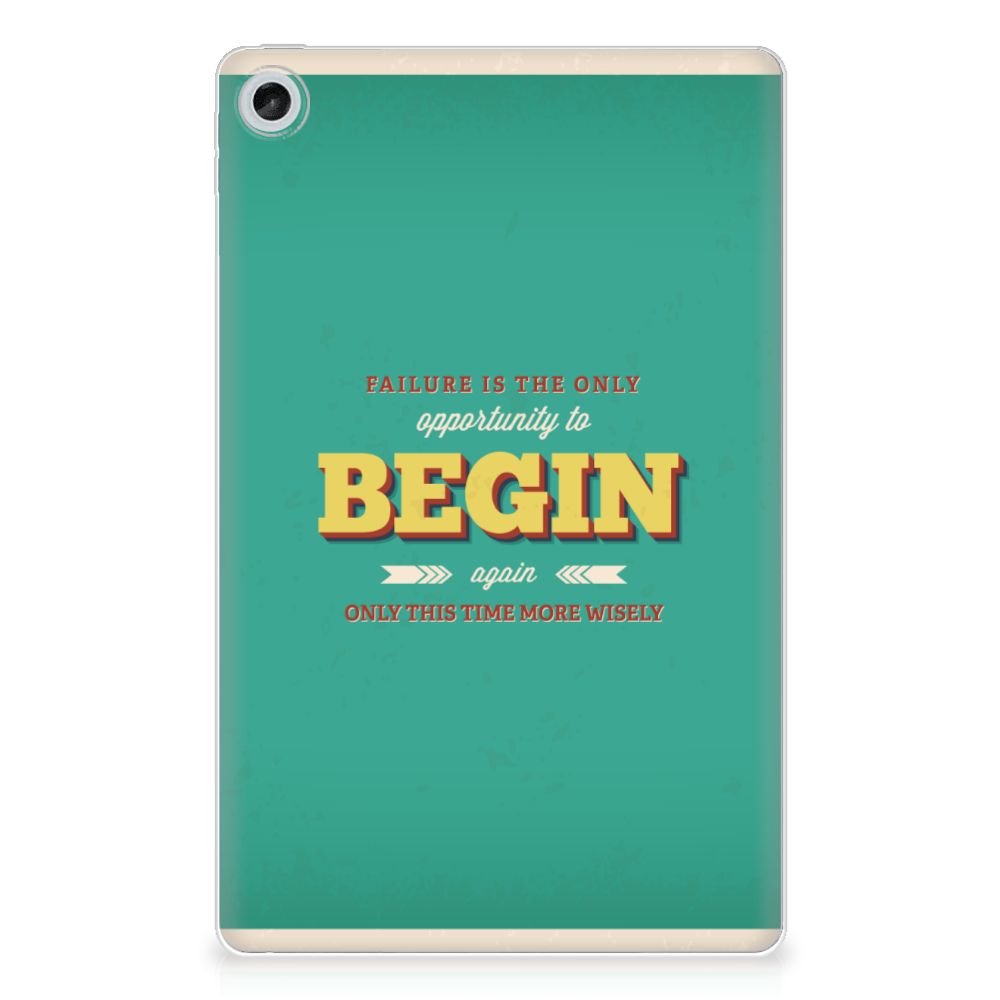 Lenovo Tab M10 Plus (3e generatie) Back cover met naam Quote Begin