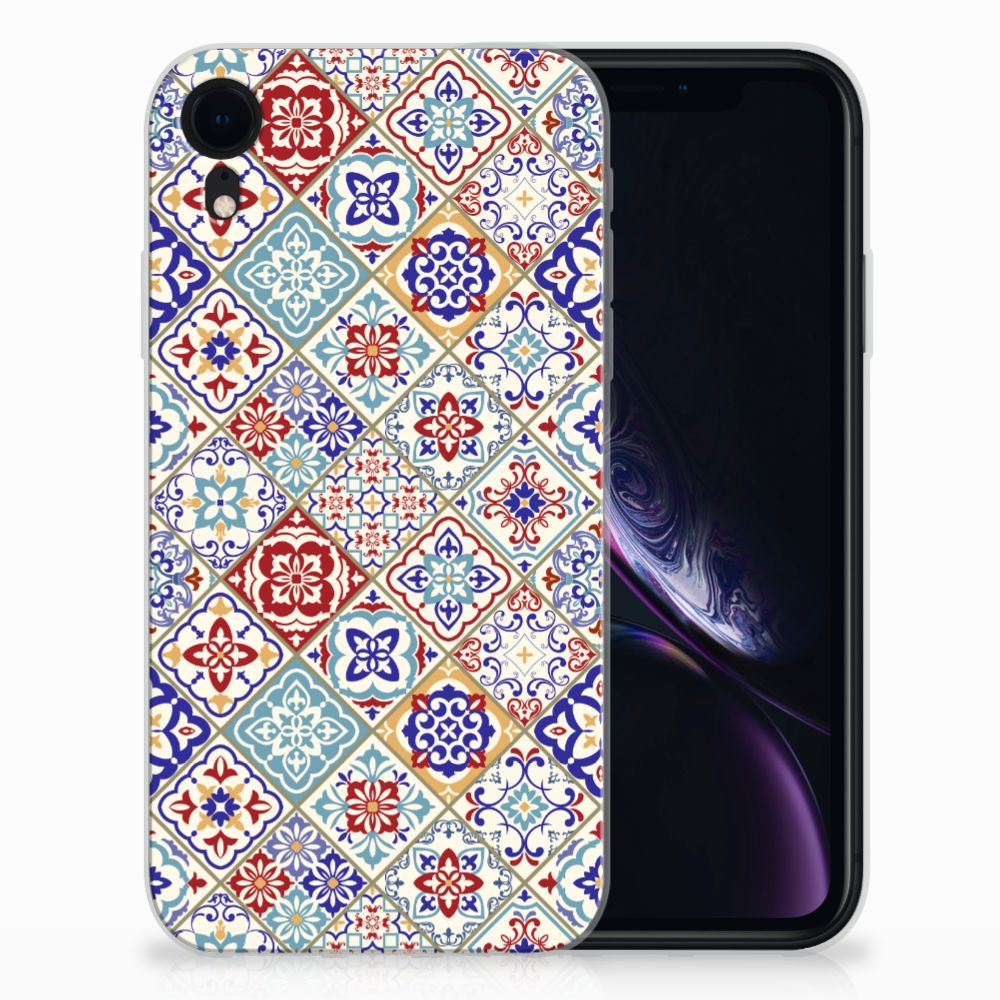 Apple iPhone Xr TPU Siliconen Hoesje Tiles Color