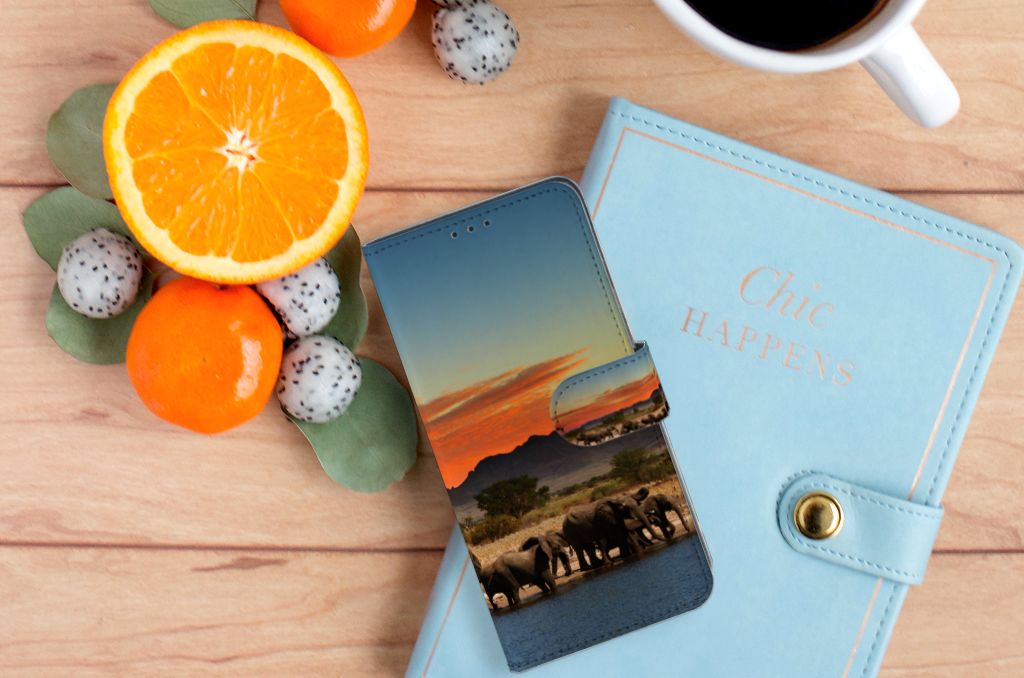 OPPO A91 | Reno3 Telefoonhoesje met Pasjes Olifanten