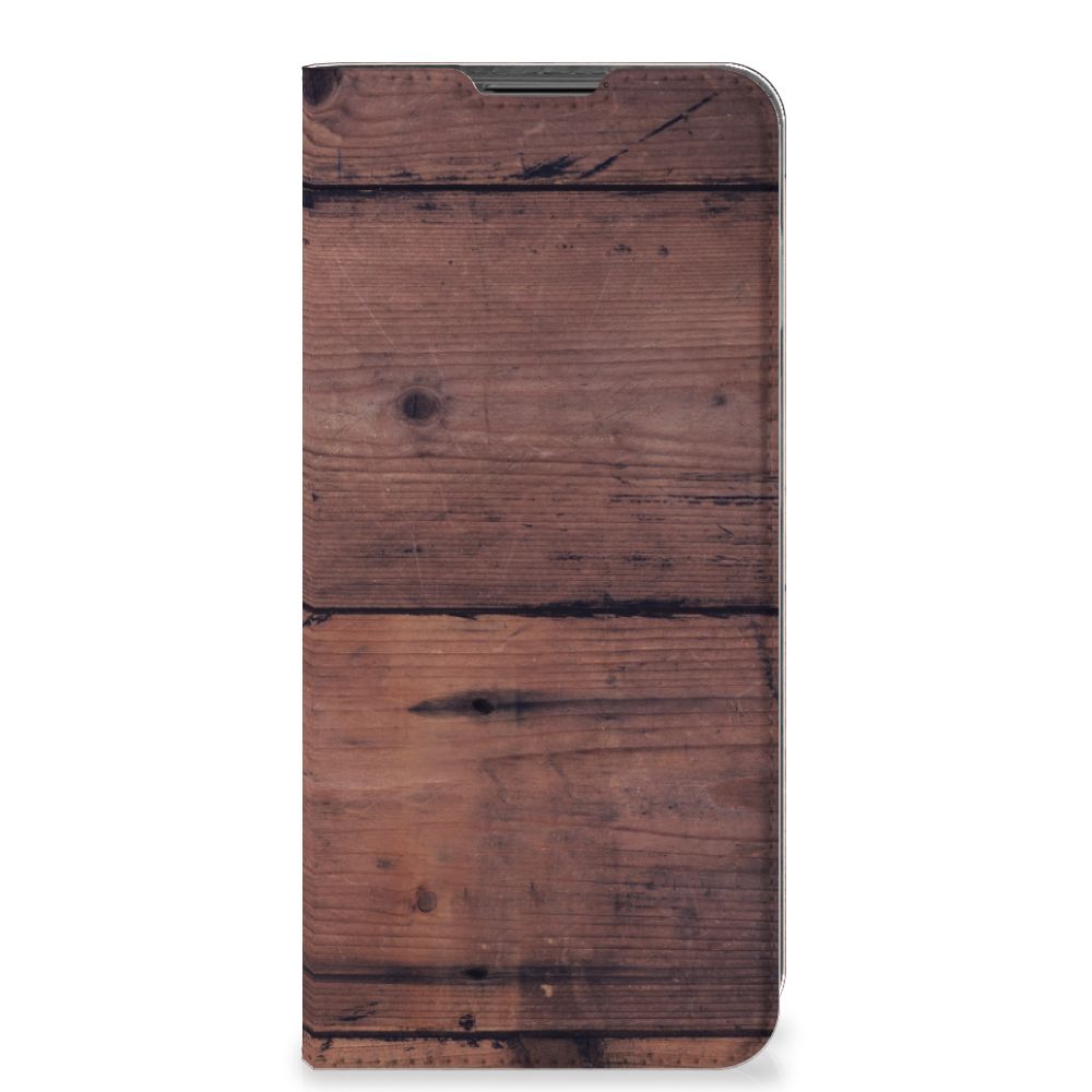 Motorola Moto G22 Book Wallet Case Old Wood - B2C Telecom