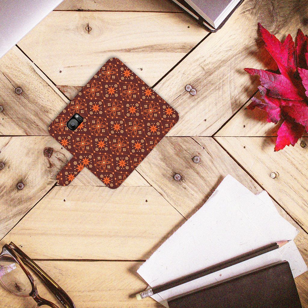 Samsung Galaxy S7 Edge Telefoon Hoesje Batik Brown