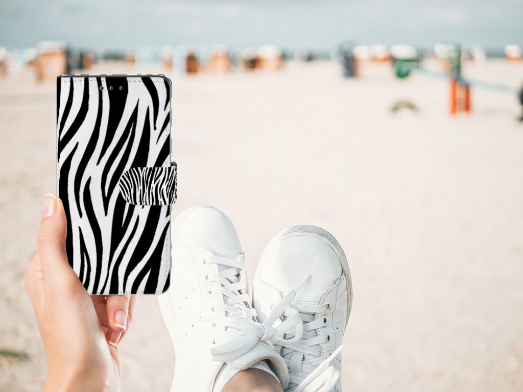 Sony Xperia Z3 Telefoonhoesje met Pasjes Zebra