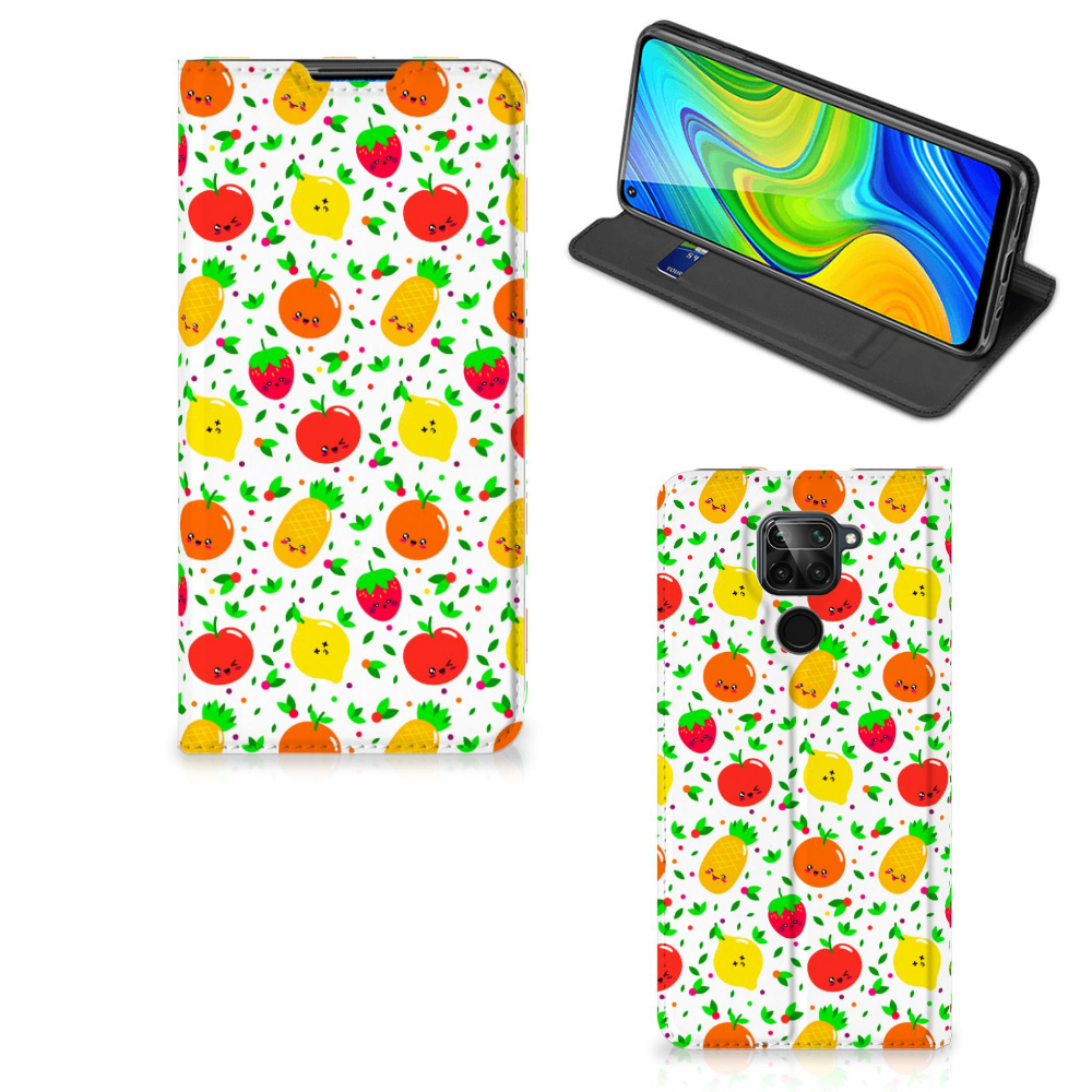 Xiaomi Redmi Note 9 Flip Style Cover Fruits - B2C Telecom