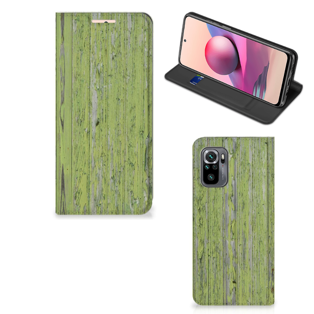 Xiaomi Redmi Note 10 4G | 10S | Poco M5s Book Wallet Case Green Wood - B2C Telecom
