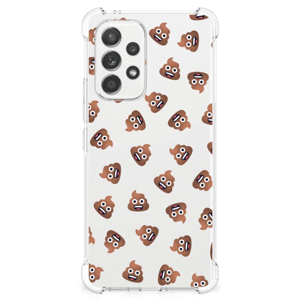 Doorzichtige Silicone Hoesje voor Samsung Galaxy A53 5G Poep Emojis