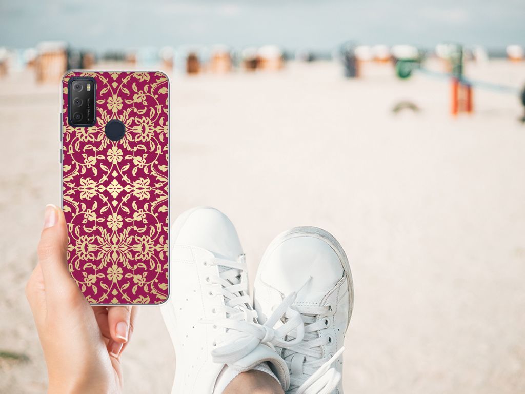Siliconen Hoesje Alcatel 1S (2021) Barok Pink B2C Telecom