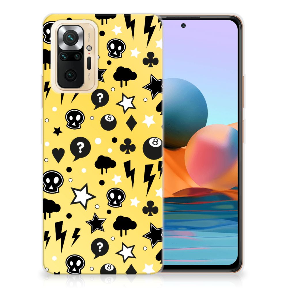 Silicone Back Case Xiaomi Redmi Note 10 Pro Punk Geel B2C Telecom