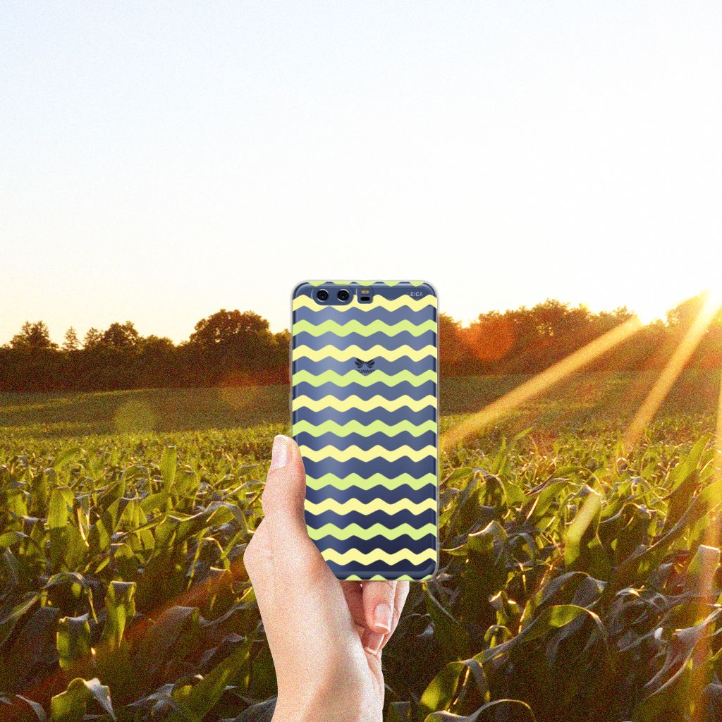 Huawei P10 Plus TPU bumper Waves Yellow