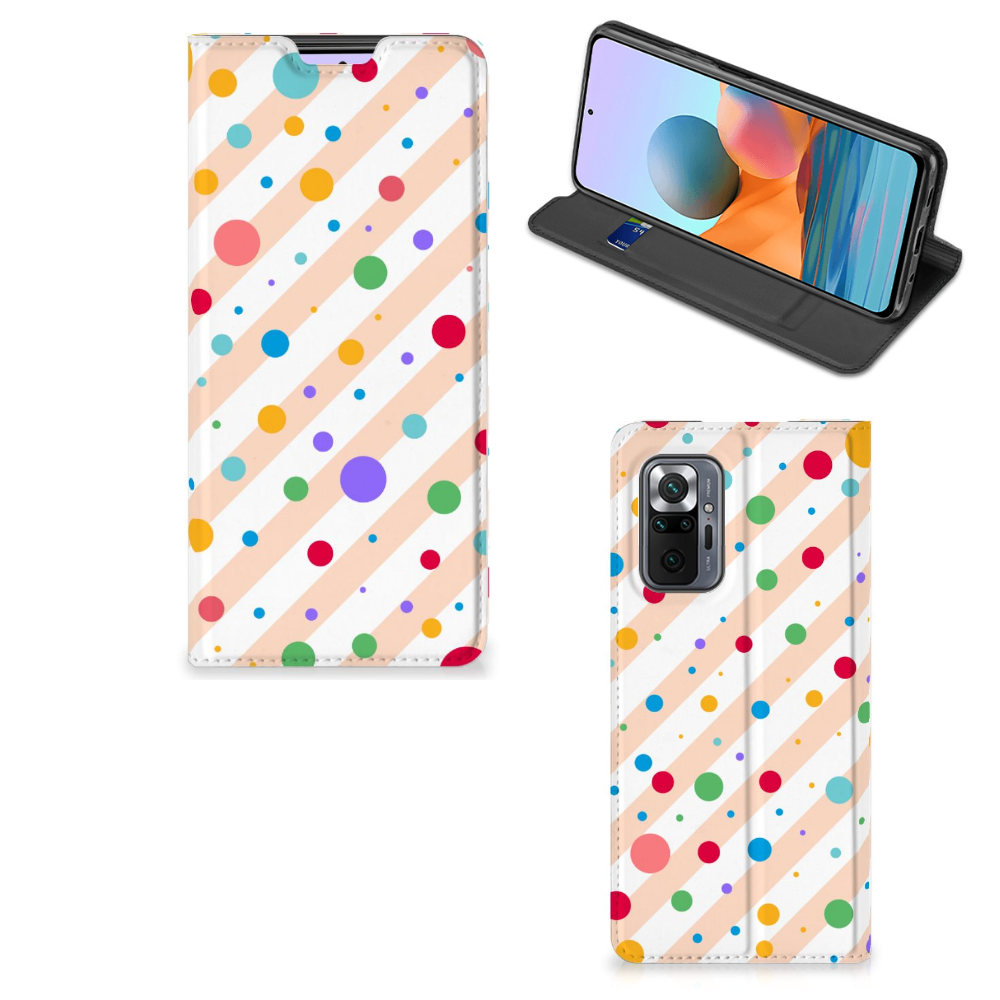 Xiaomi Redmi Note 10 Pro Hoesje met Magneet Dots - B2C Telecom