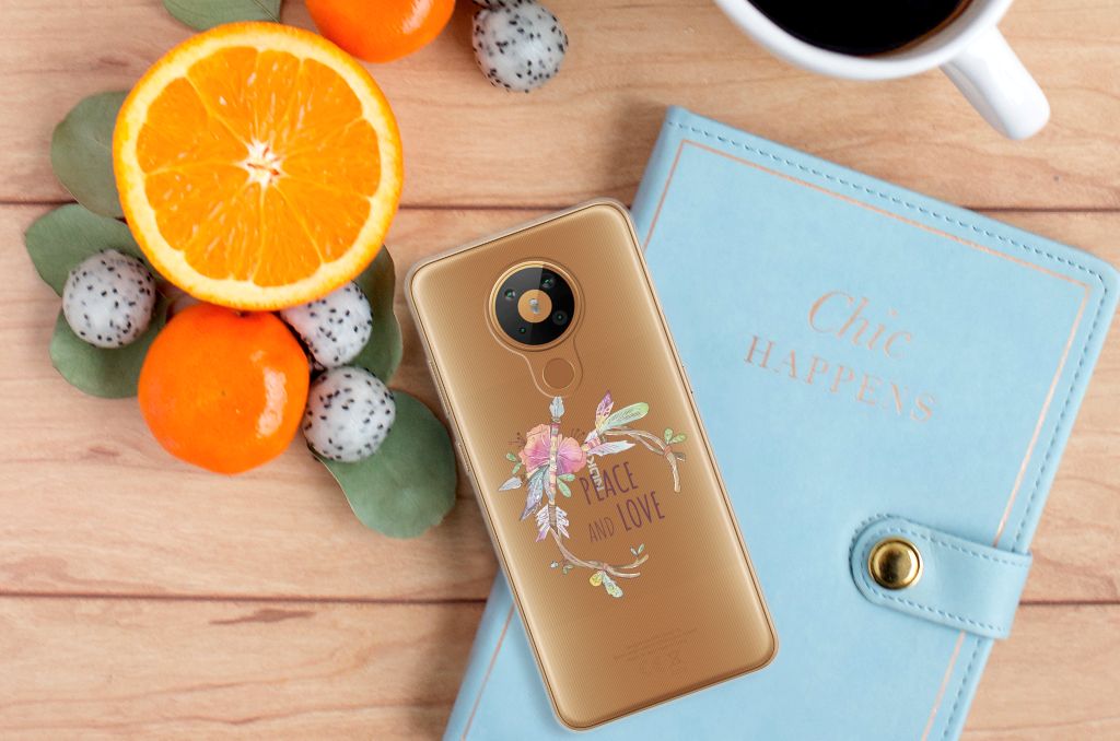 Nokia 5.3 Telefoonhoesje met Naam Boho Text B2C Telecom