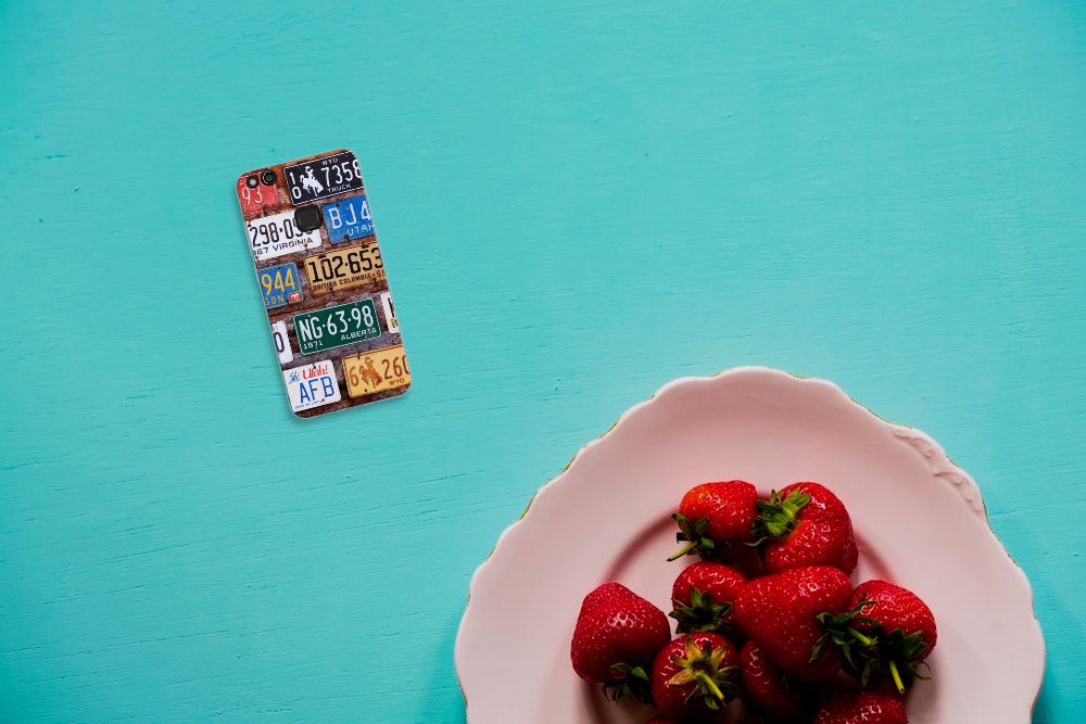 Huawei P10 Lite Siliconen Hoesje met foto Kentekenplaten