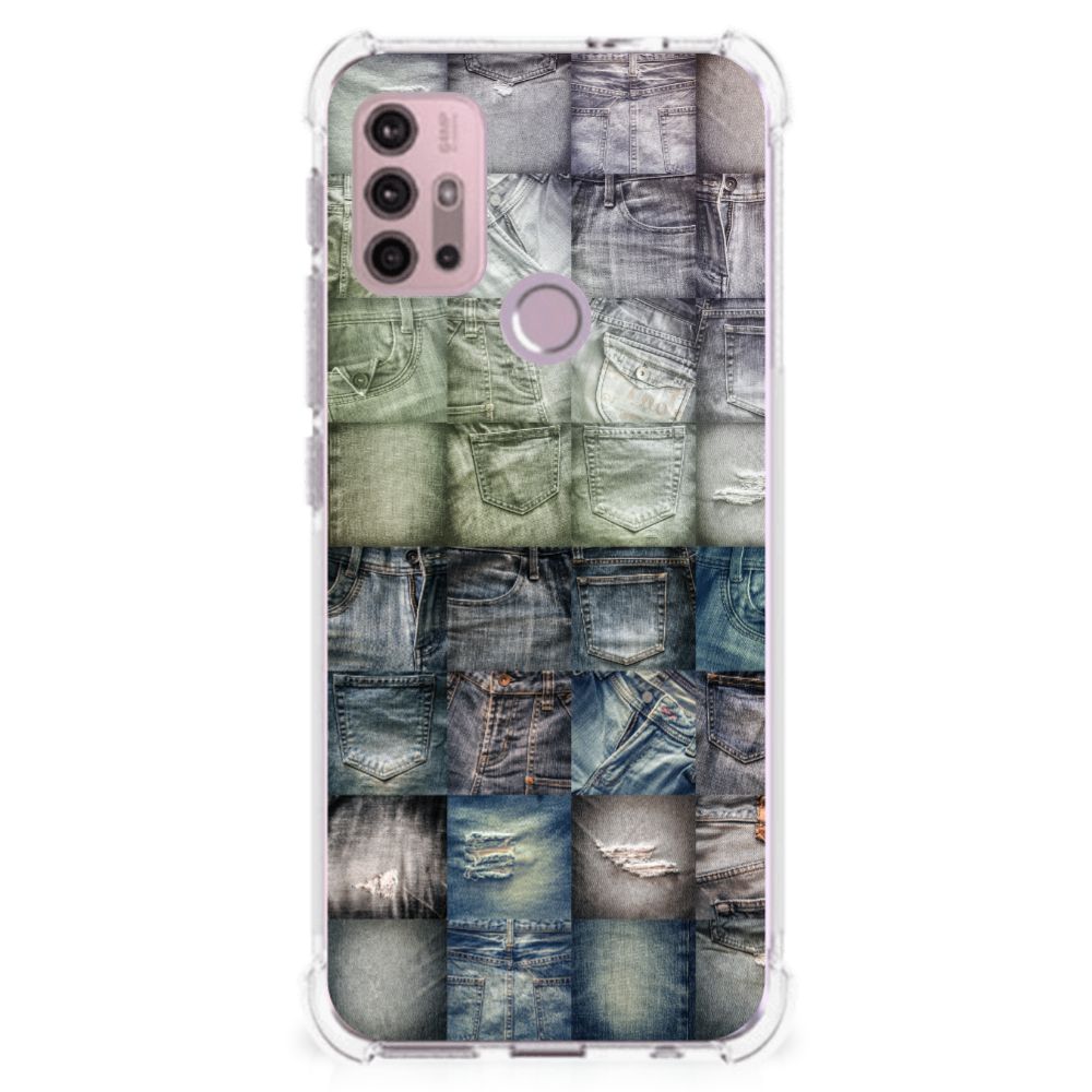 Anti Shock Bumper Case Motorola Moto G30 | G20 | G10 Spijkerbroeken B2C Telecom