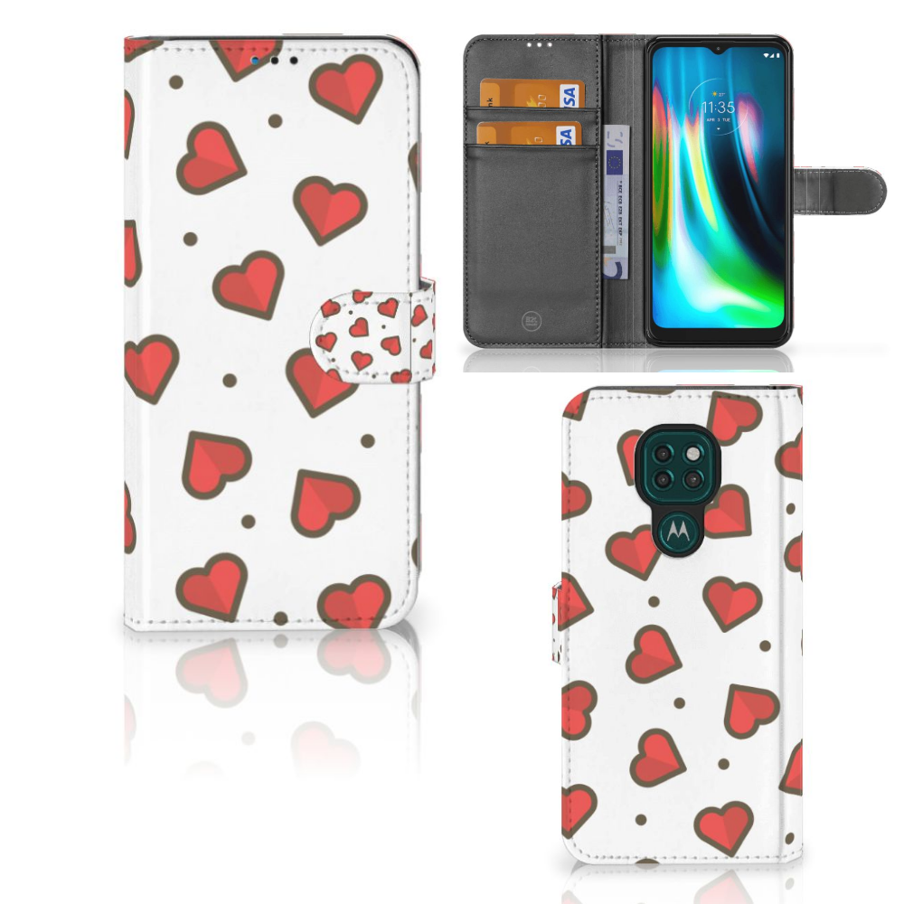 Motorola Moto G9 Play | E7 Plus Telefoon Hoesje Hearts