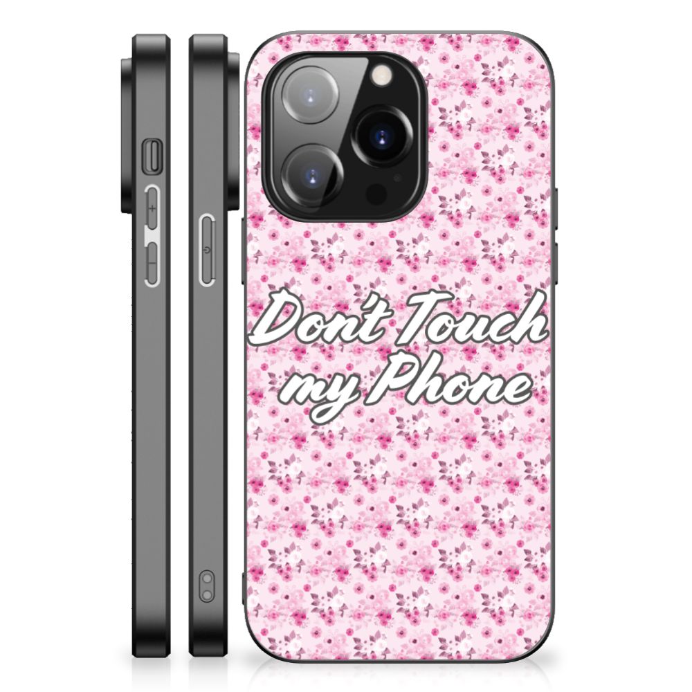iPhone 14 Pro Telefoon Hoesje Flowers Pink DTMP