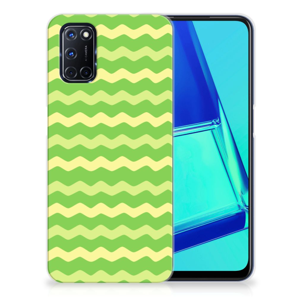 OPPO A52 | A72 TPU bumper Waves Green