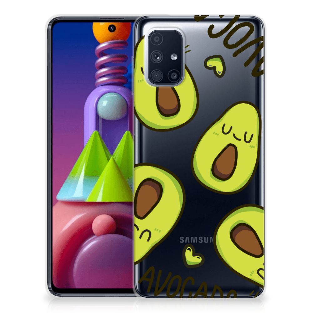 Samsung Galaxy M51 Telefoonhoesje met Naam Avocado Singing