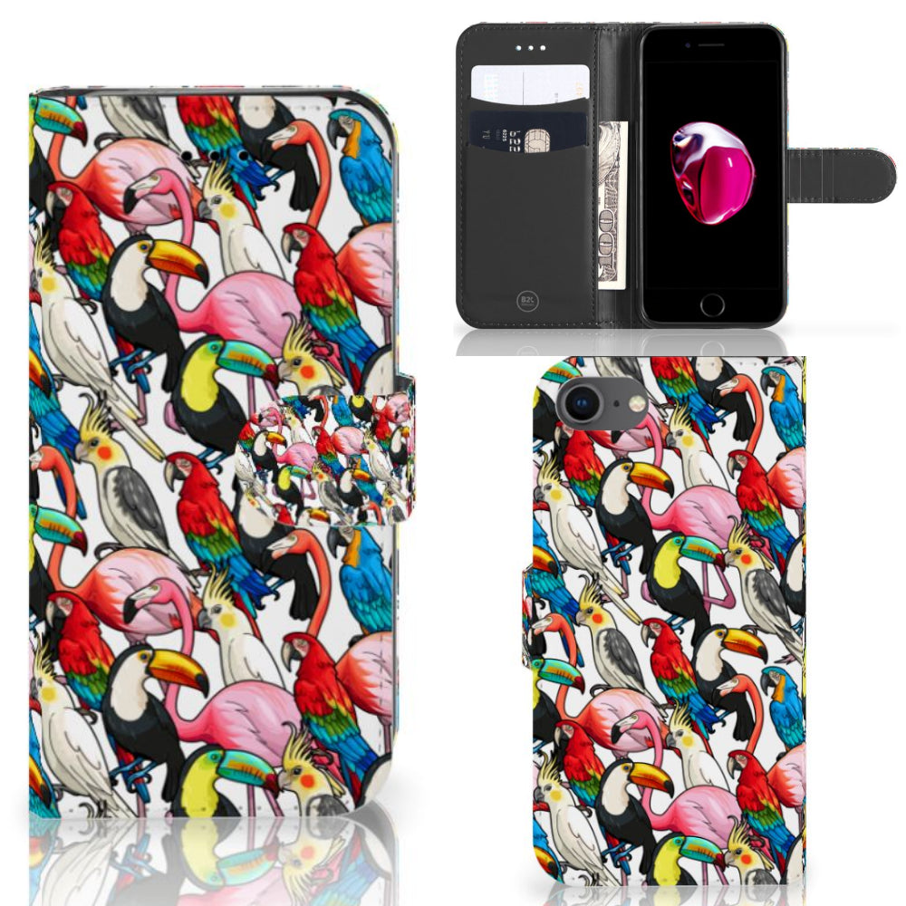 iPhone 7 | 8 | SE (2020) | SE (2022) Telefoonhoesje met Pasjes Birds