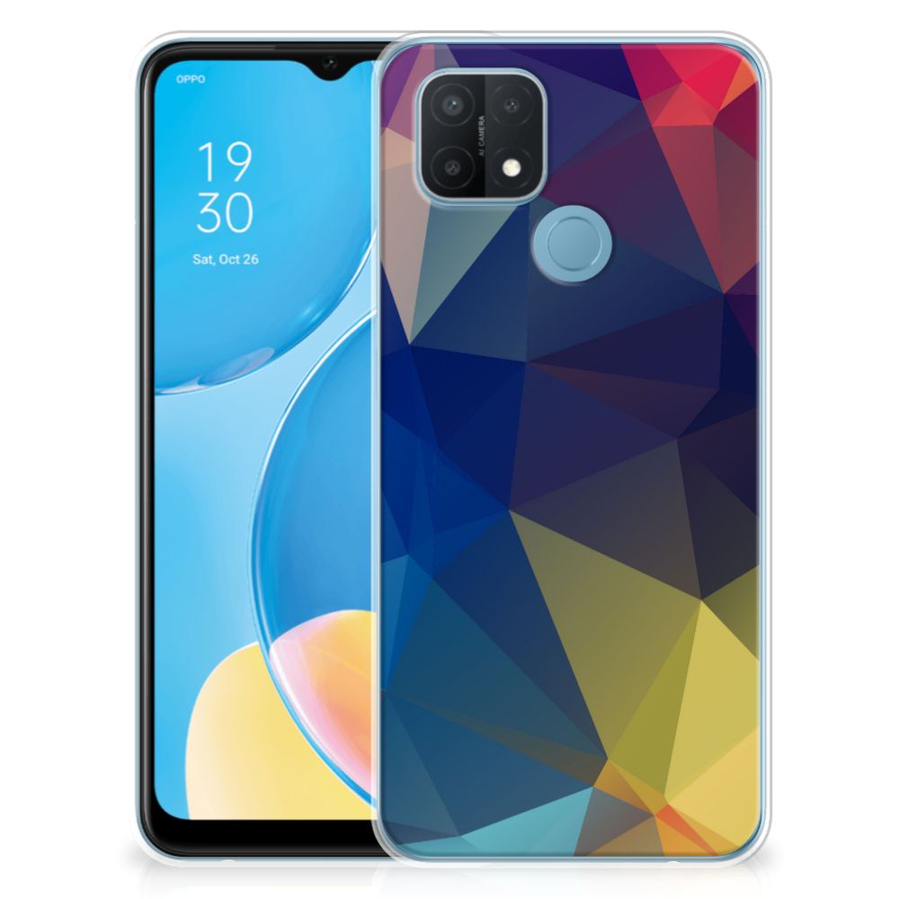 OPPO A15 TPU Hoesje Polygon Dark B2C Telecom