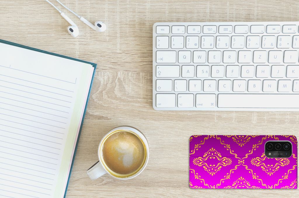 Telefoon Hoesje OPPO A54 5G | A74 5G | A93 5G Barok Roze - B2C Telecom