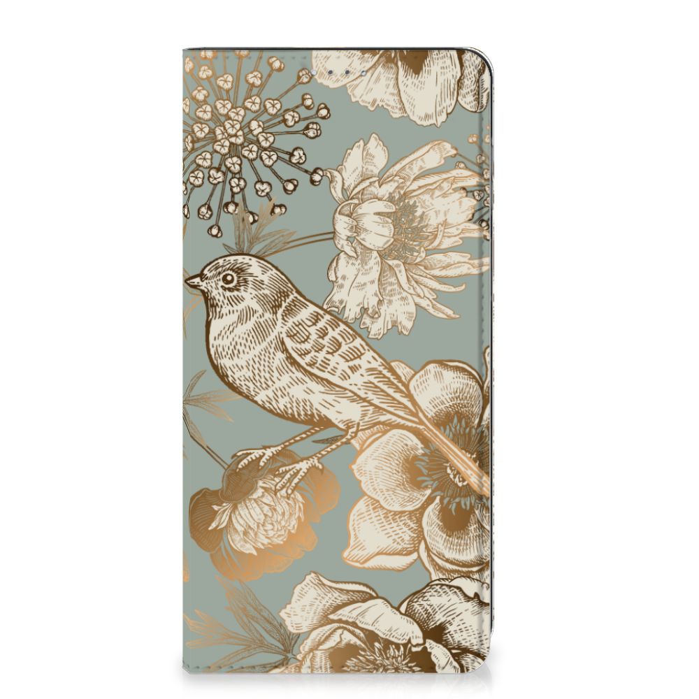 Smart Cover voor OPPO A17 Vintage Bird Flowers - B2C Telecom