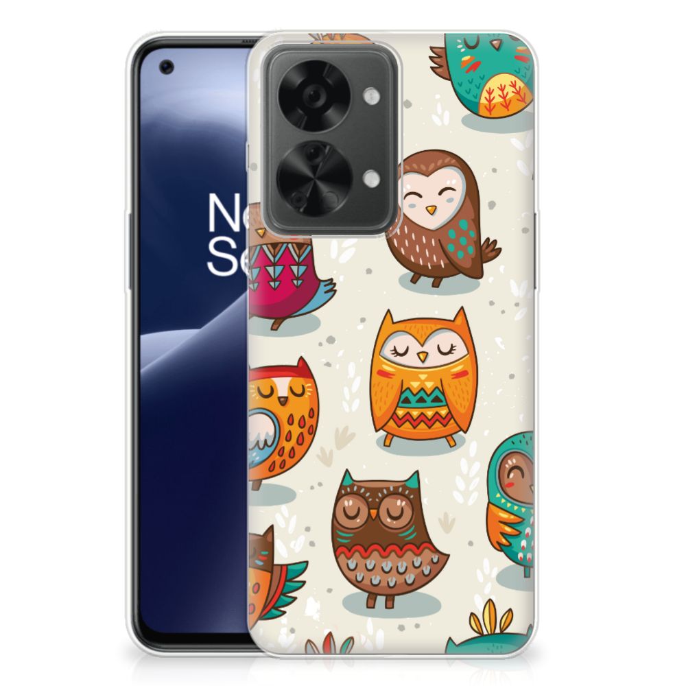 OnePlus Nord 2T TPU Hoesje Vrolijke Uilen