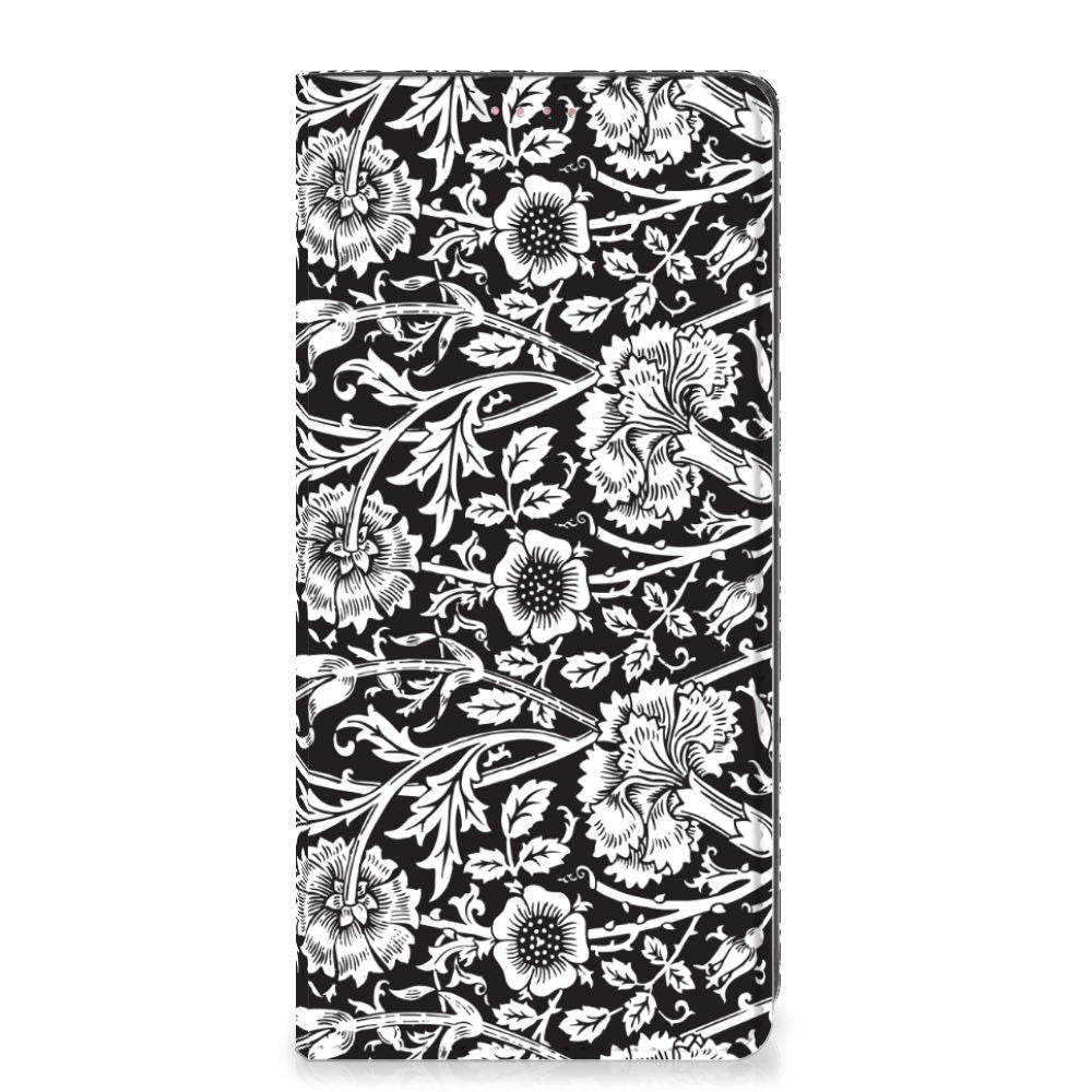 OPPO A54 5G | A74 5G | A93 5G Smart Cover Black Flowers - B2C Telecom