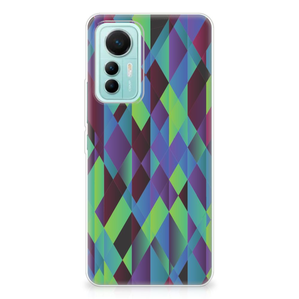 Xiaomi 12 Lite TPU Hoesje Abstract Green Blue B2C Telecom