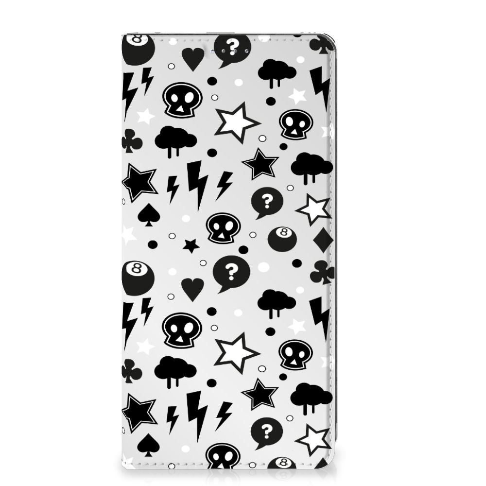 Mobiel BookCase OPPO A57 | A57s | A77 4G Silver Punk - B2C Telecom