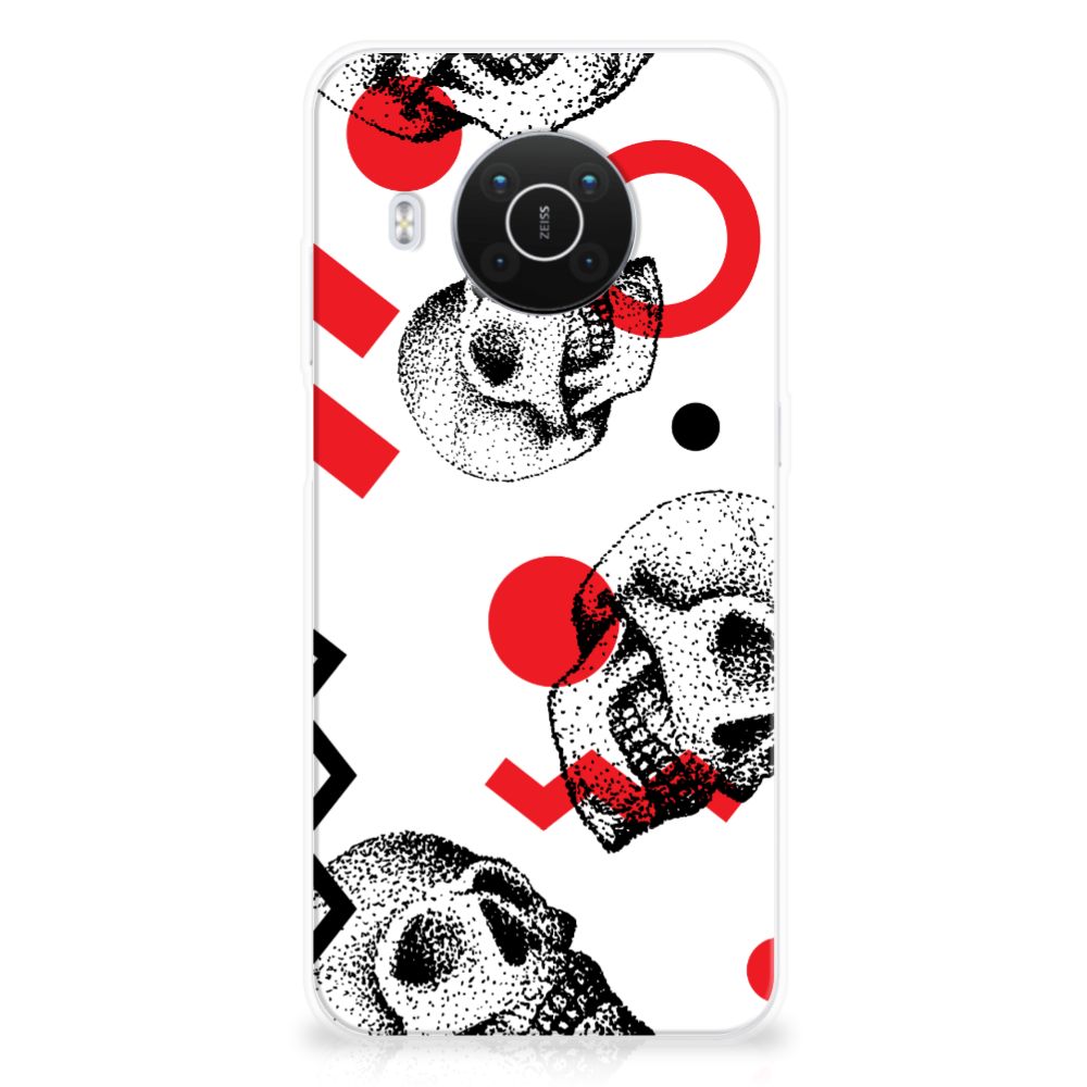 Silicone Back Case Nokia X10 | X20 Skull Red B2C Telecom