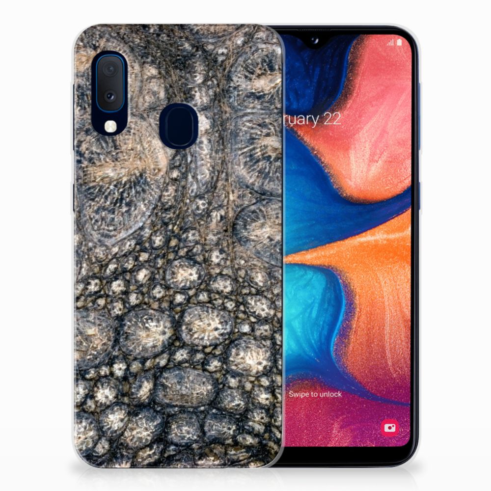 Samsung Galaxy A20e TPU Hoesje Krokodillenprint