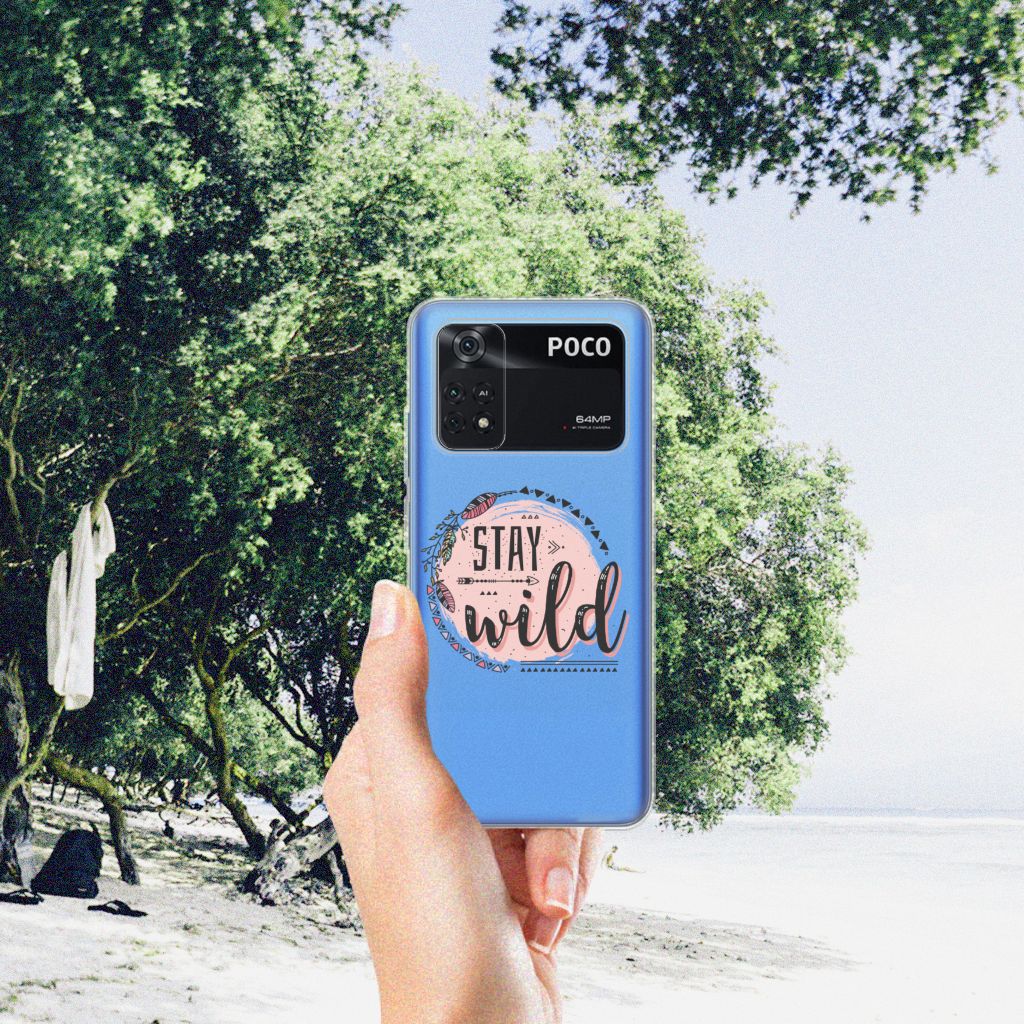 Xiaomi Poco M4 Pro 4G Telefoonhoesje met Naam Boho Stay Wild B2C Telecom