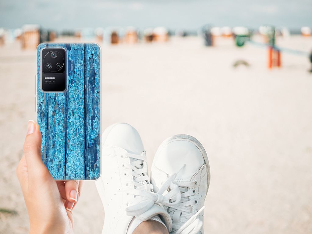 Xiaomi Poco F4 Bumper Hoesje Wood Blue B2C Telecom