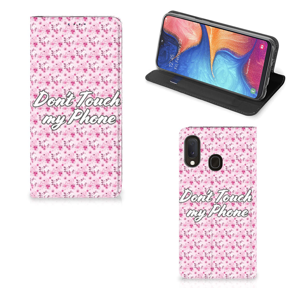 Samsung Galaxy A20e Design Case Flowers Pink DTMP