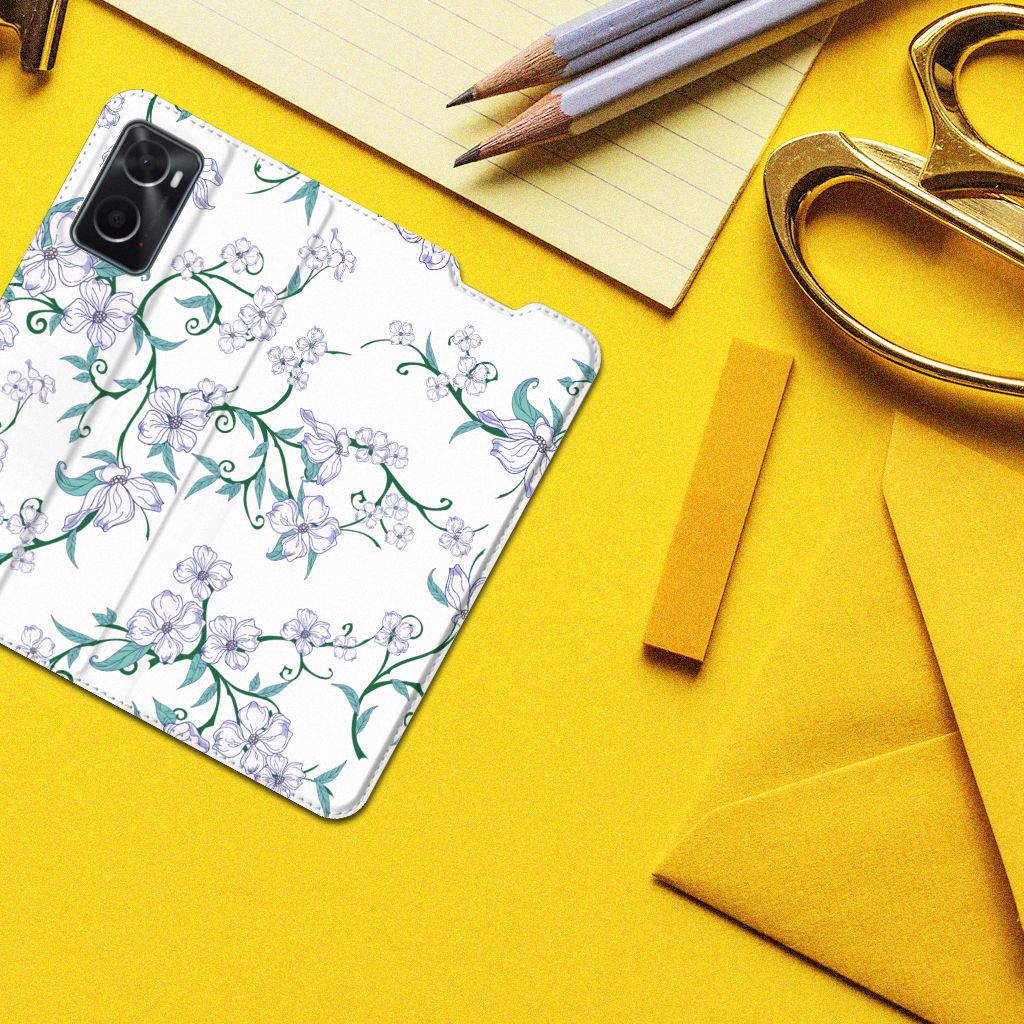 OPPO A96 | A76 Uniek Smart Cover Blossom White - B2C Telecom