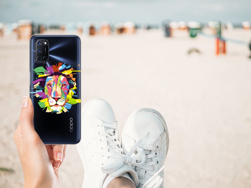 OPPO A52 | A72 Telefoonhoesje met Naam Lion Color