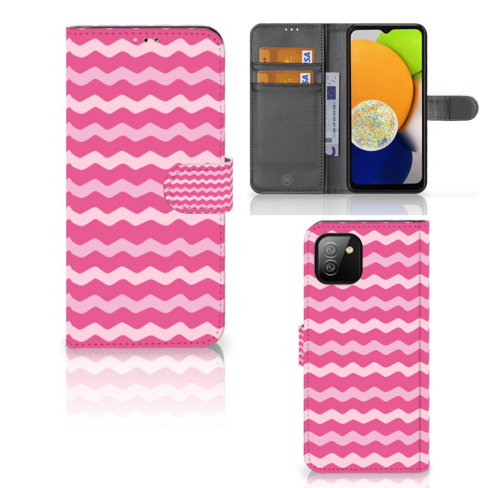 Samsung Galaxy A03 Telefoon Hoesje Waves Pink