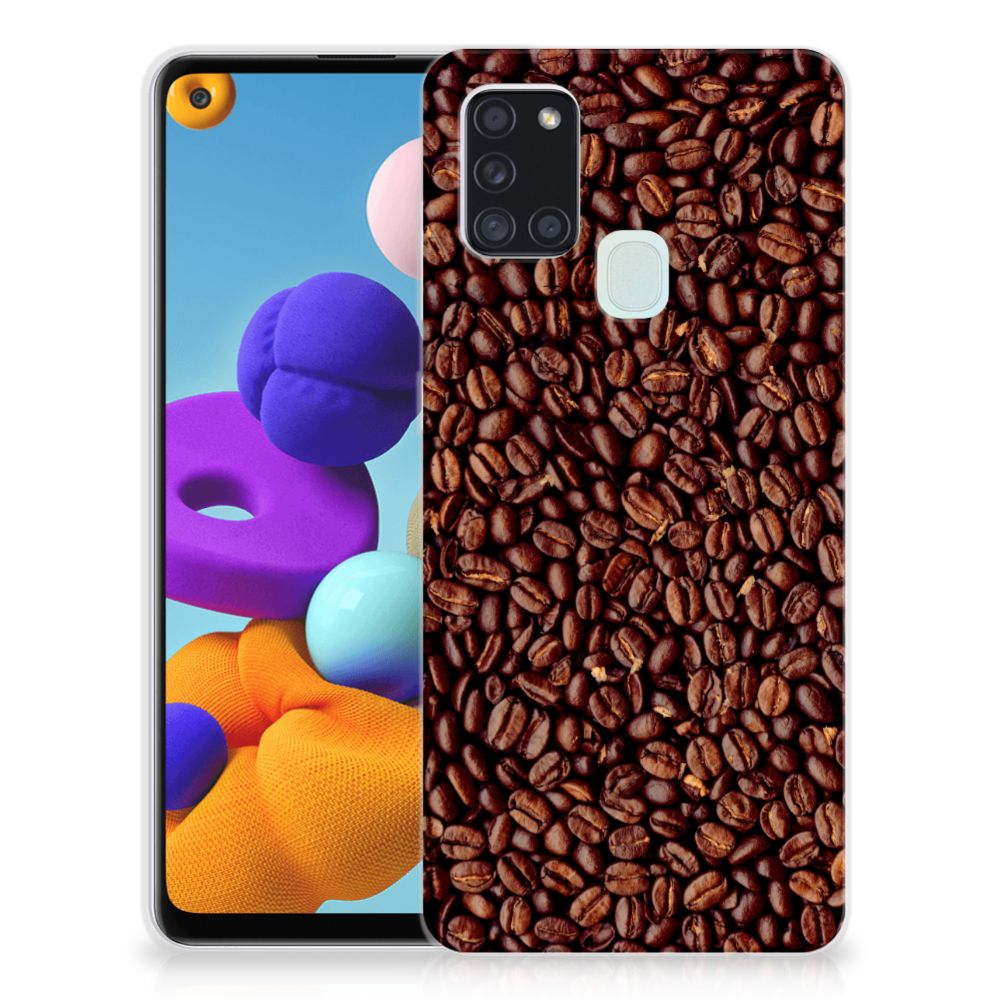 Samsung Galaxy A21s Siliconen Case Koffiebonen B2C Telecom