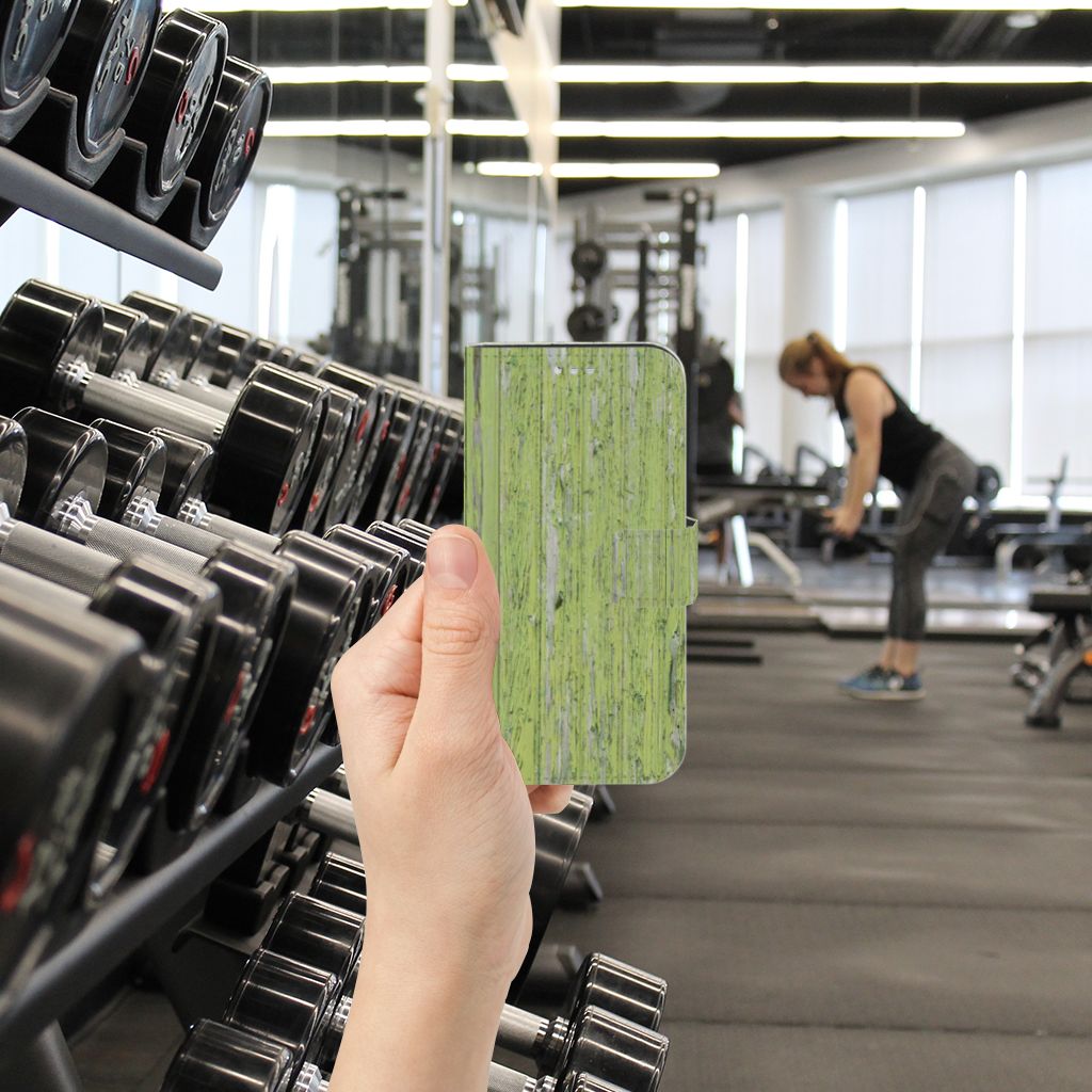 Samsung Galaxy S7 Book Style Case Green Wood