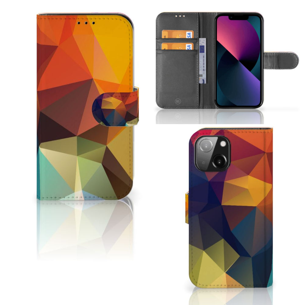 iPhone 13 Mini Book Case Polygon Color