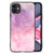 Kleurrijke Telefoonhoesje iPhone 11 Pink Purple Paint met watercoloring design en zwarte randen.