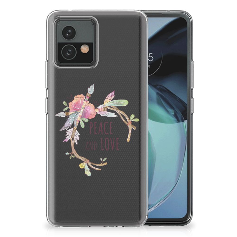 Motorola Moto G72 Telefoonhoesje met Naam Boho Text B2C Telecom
