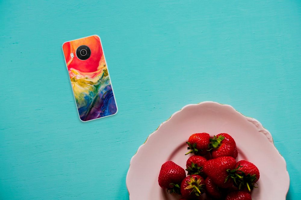 Hoesje maken Nokia X10 | X20 Watercolor Dark B2C Telecom
