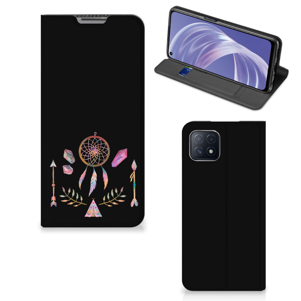 OPPO A73 5G Magnet Case Boho Dreamcatcher - B2C Telecom