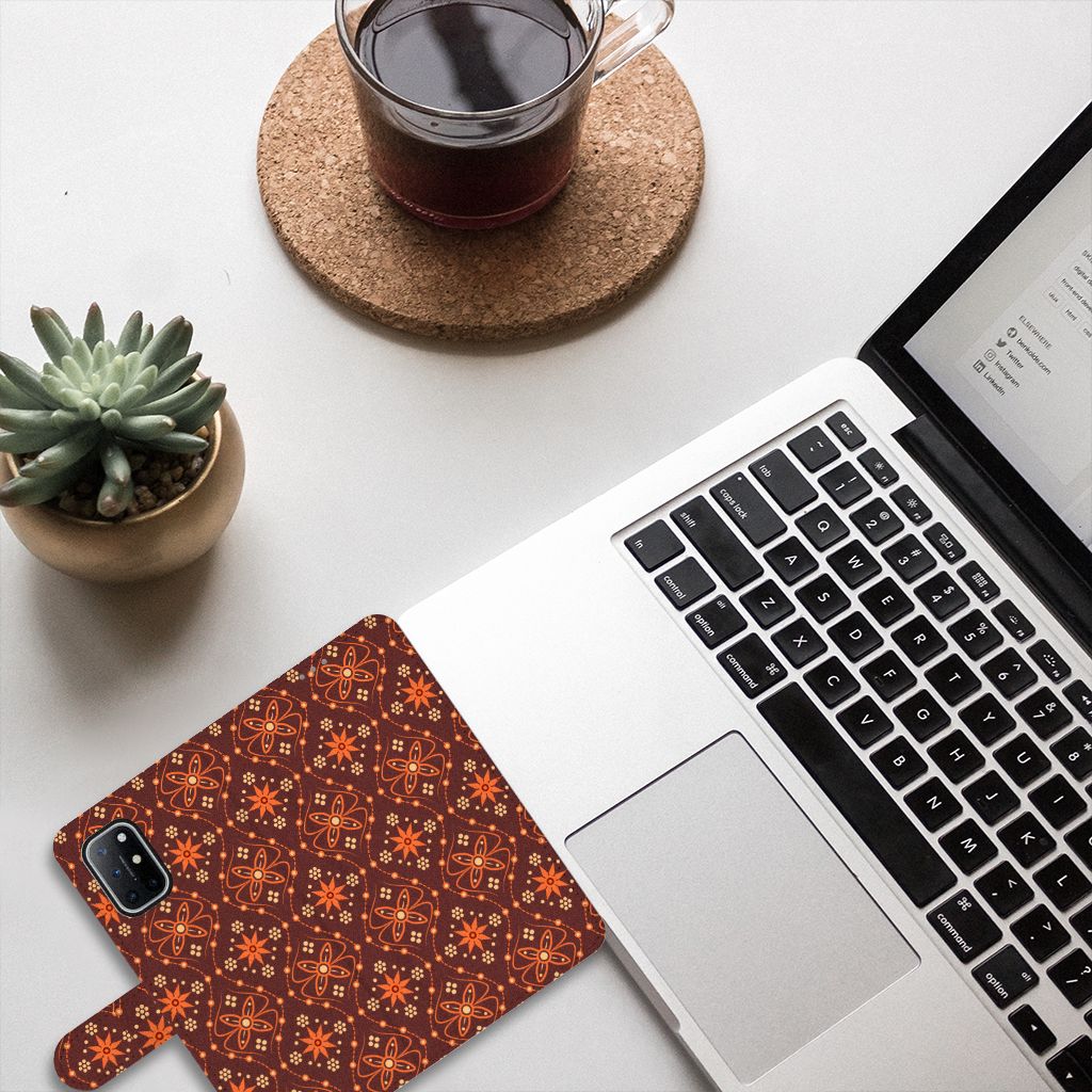 OnePlus 8T Telefoon Hoesje Batik Brown