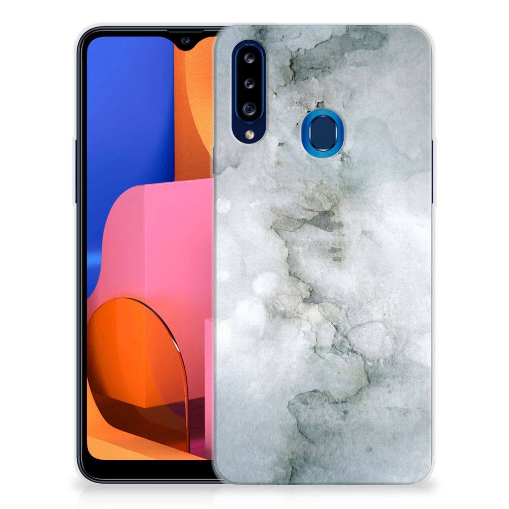 Hoesje maken Samsung Galaxy A20s Painting Grey B2C Telecom