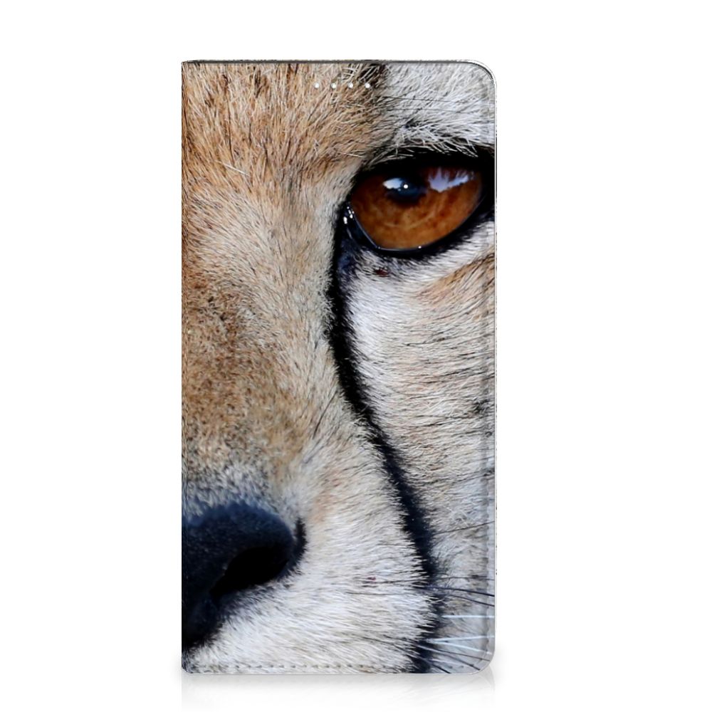 Samsung Galaxy A54 Hoesje maken Cheetah close-up design van een jachtluipaard met mooie ogen.